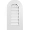 Ekena Millwork Round Top Surface Mount PVC Gable Vent: Functional, w/ 3-1/2"W x 1"P Standard Frame, 14"W x 26"H GVPRT14X2601SF - alternate 1